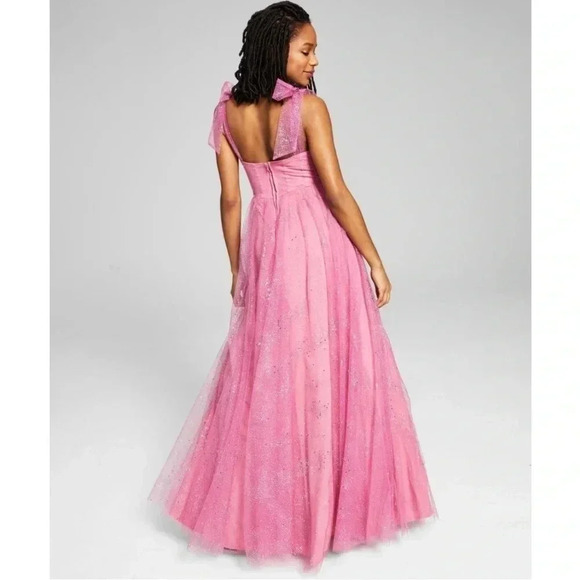 NWT City Studio Pink Sparkle Gown - Picture 16 of 16